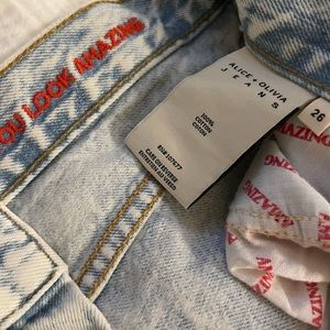 Alice and Olivia Light Washed Ripped Jeans